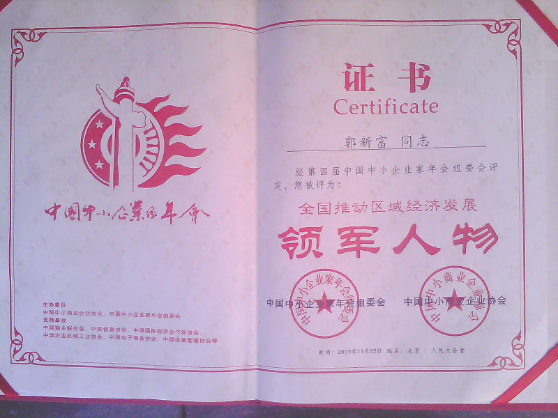 2009年區(qū)域經(jīng)濟領(lǐng)軍人物